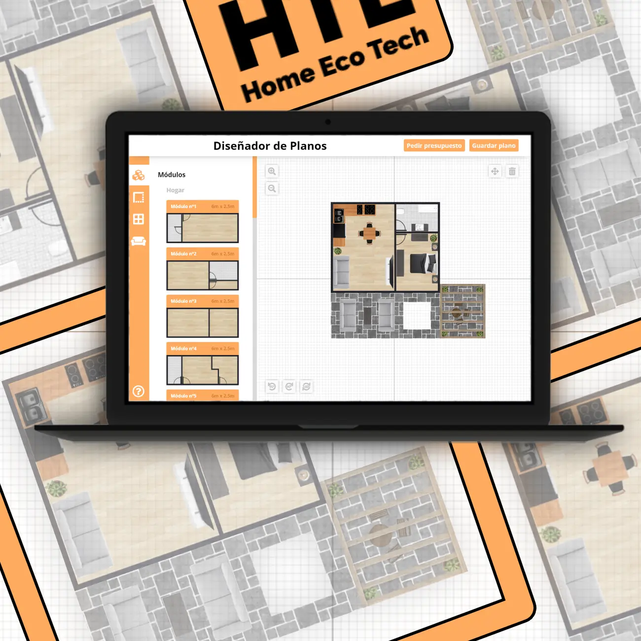 Ilustración ejemplo de trabajo de HTE Home Eco Tech